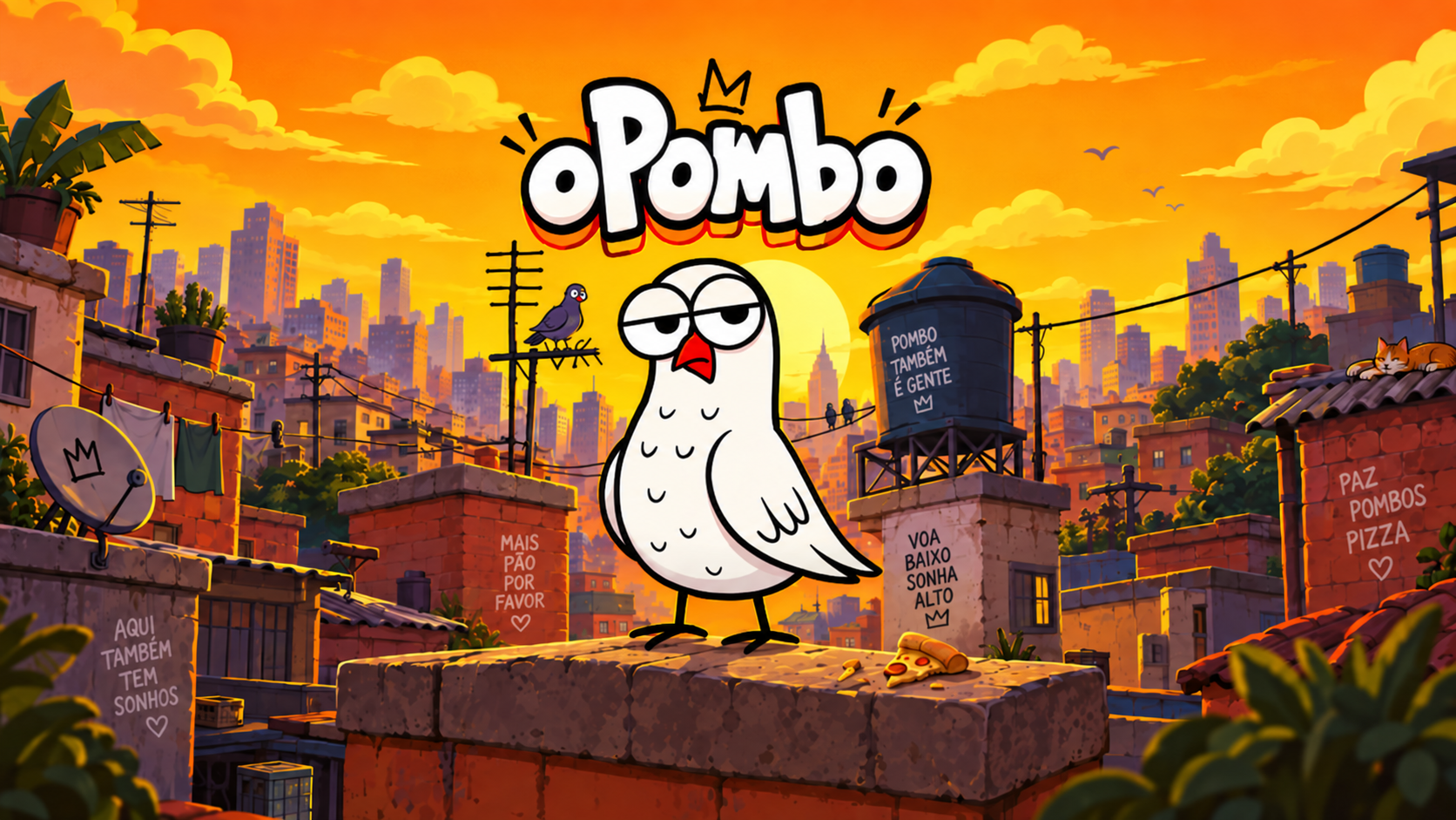 oPombo: Fuga dos Telhados Banner